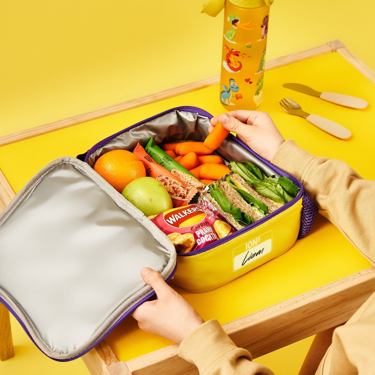 Kids Lunch Bag, Insulated, Dragons, Medium