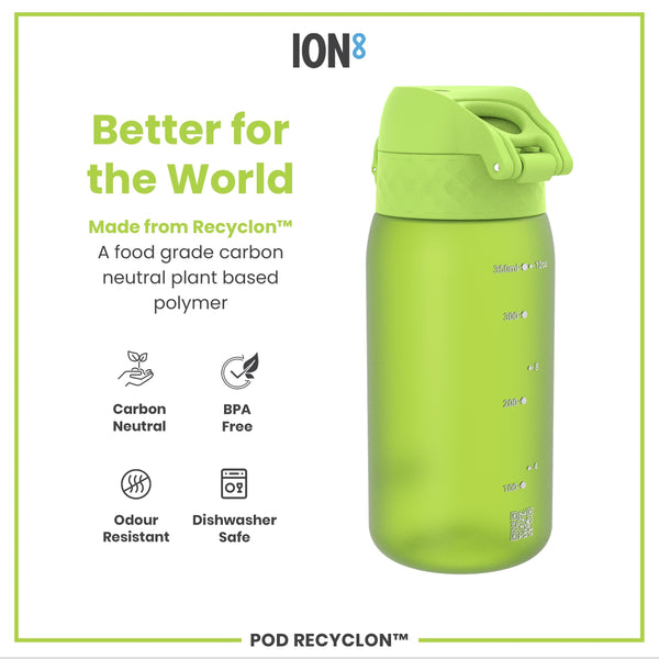 Leak Proof Kids Water Bottle, Recyclon, Green, 350ml (12oz)