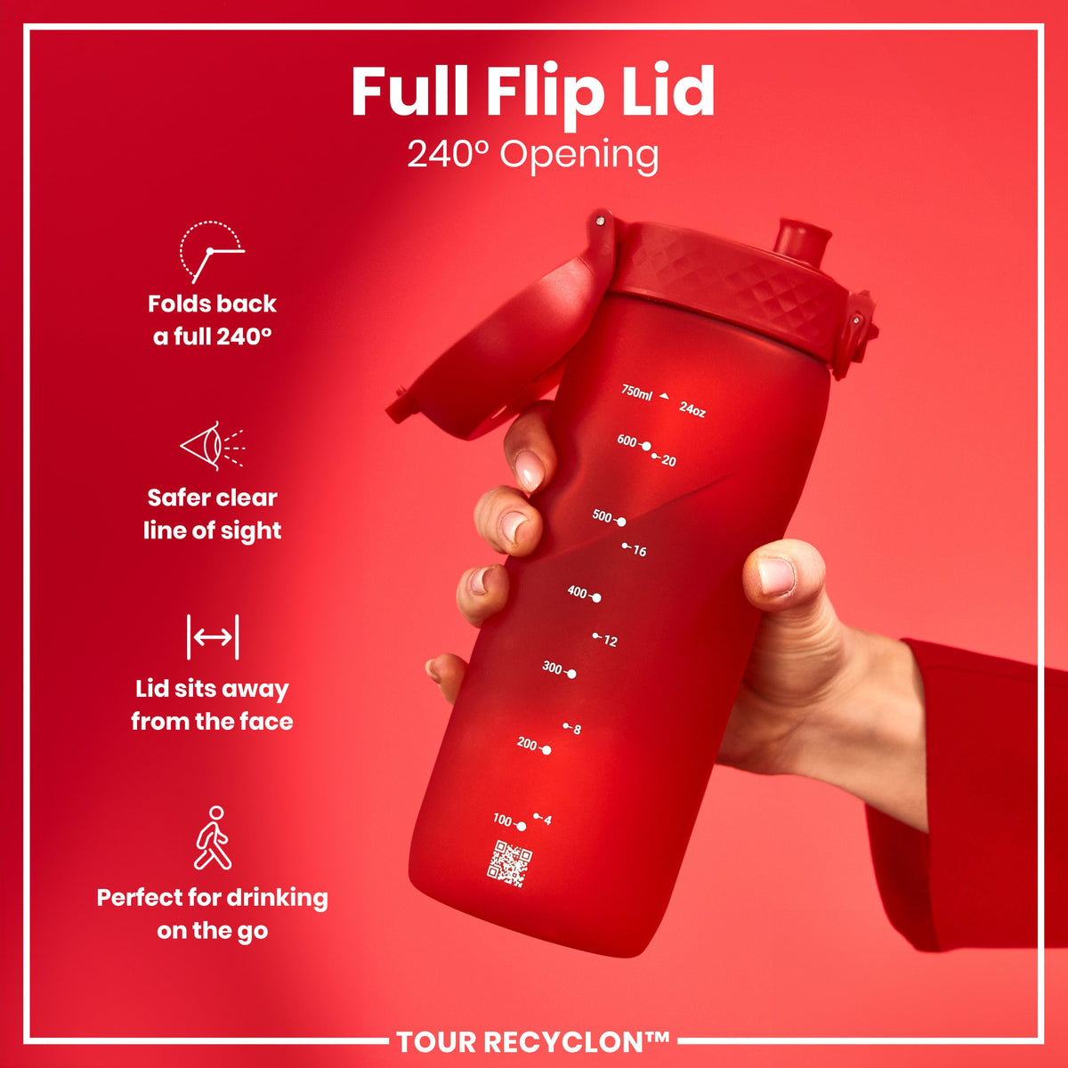 Bottle, Recyclon, Red, 750ml