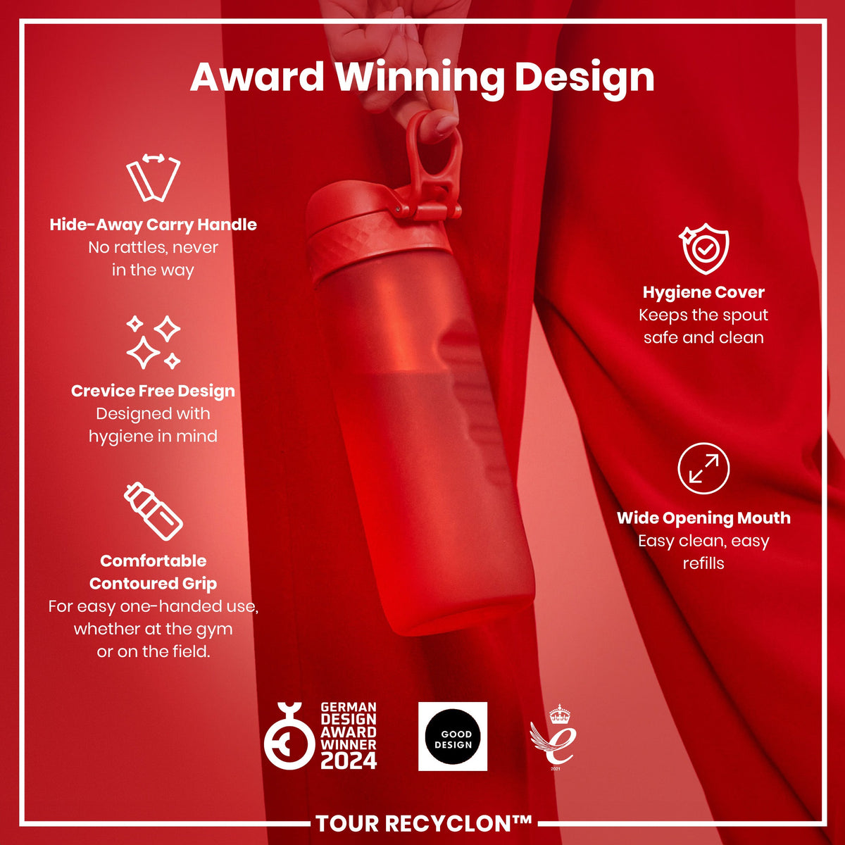 Bottle, Recyclon, Red, 750ml
