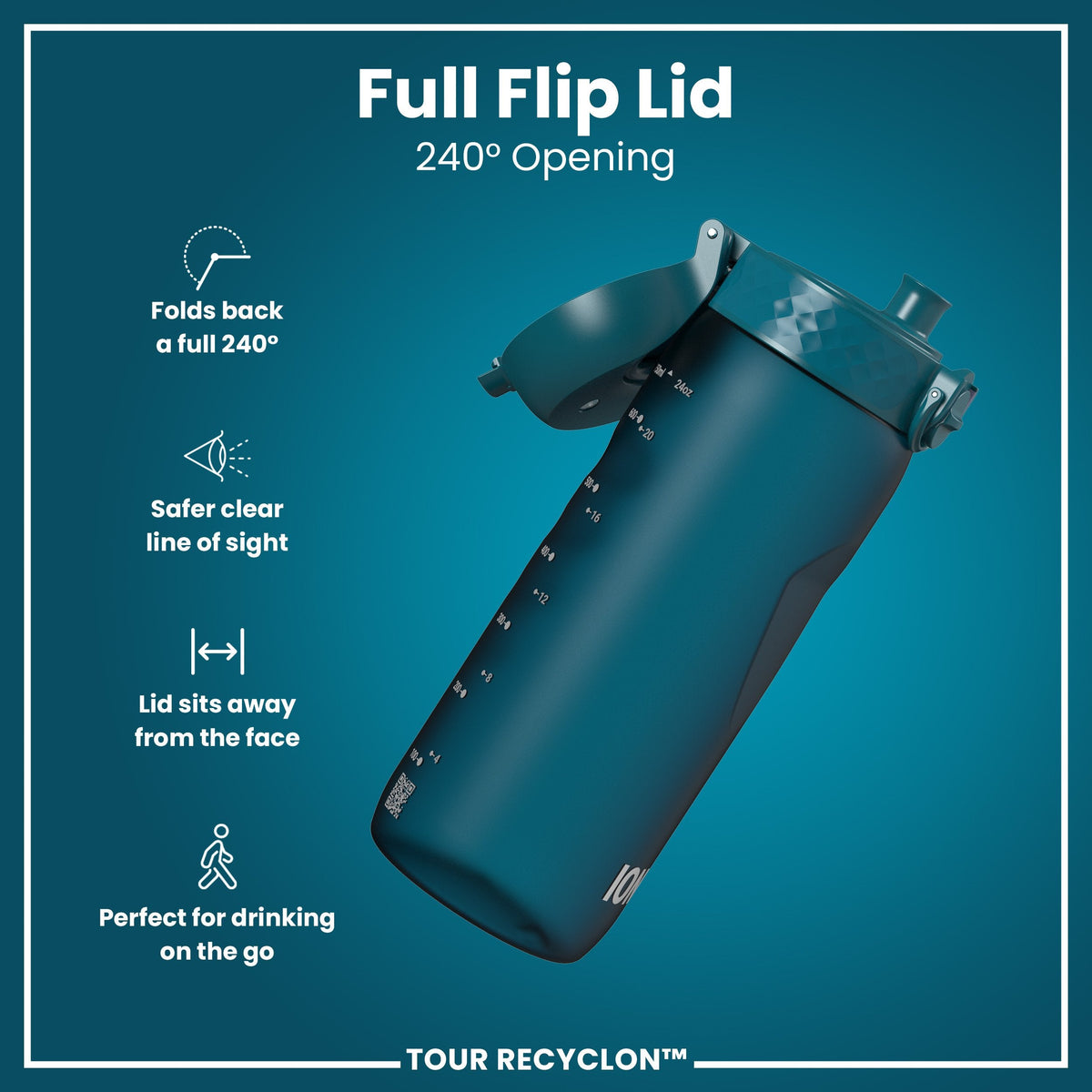 Bottle, Recyclon, Teal, 750ml