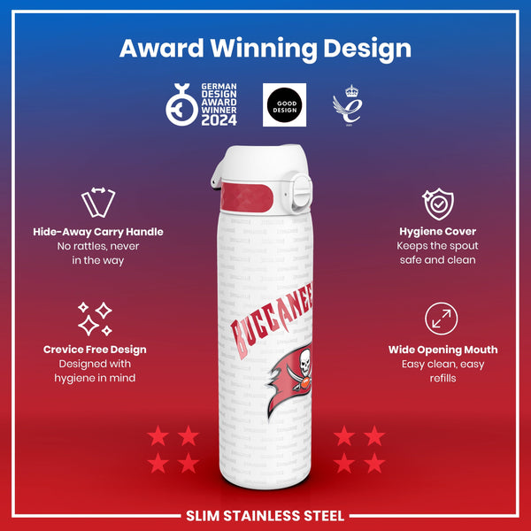 Leak Proof NFL Water Bottle, Stainless Steel, Arizona Cardinals, 600ml (20oz)
