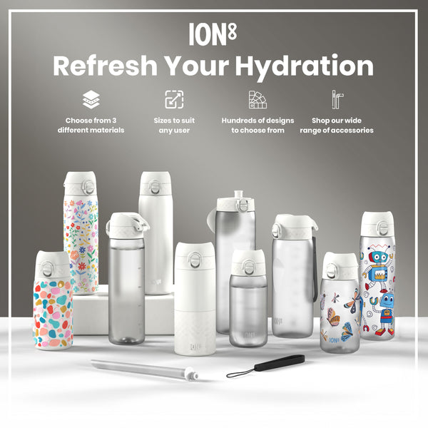 Leak Proof 1 Litre Water Bottle with Times to Drink, Recyclon, Camouflage, 1L