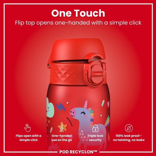 Pod 12oz Recyclon Bottle - Red Unicorns