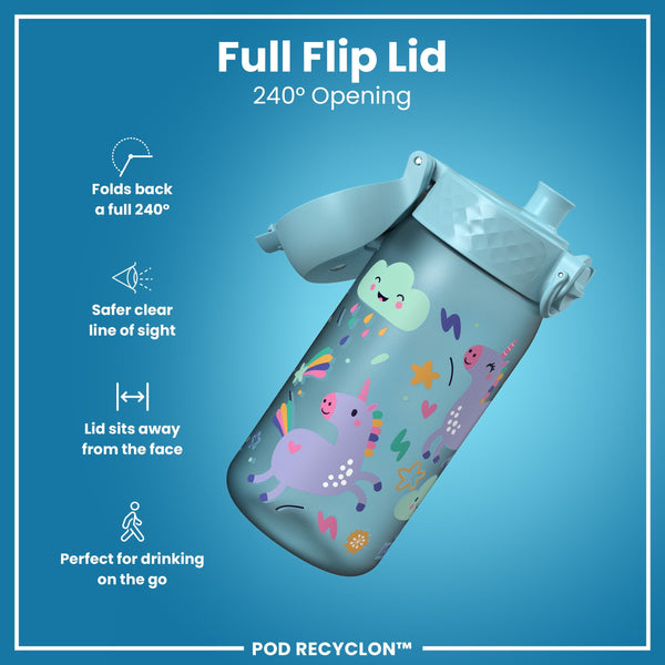 Pod 12oz Recyclon Bottle - Blue Unicorns