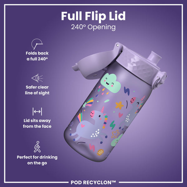Pod 12oz Recyclon Bottle - Purple Unicorns