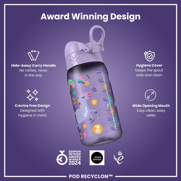 Pod 12oz Recyclon Bottle - Purple Unicorns