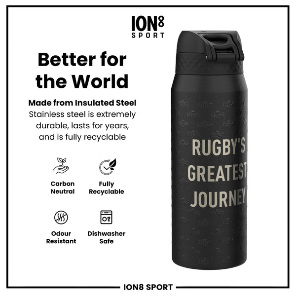 Lions X ION8 Insulated Steel Water Bottle, British & Irish Lions, Rugbys Greatest Journey, 750ml (24oz)