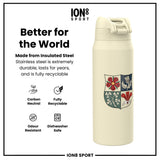 Lions X ION8 Insulated Steel Water Bottle, British & Irish Lions, Crest, 750ml (24oz)