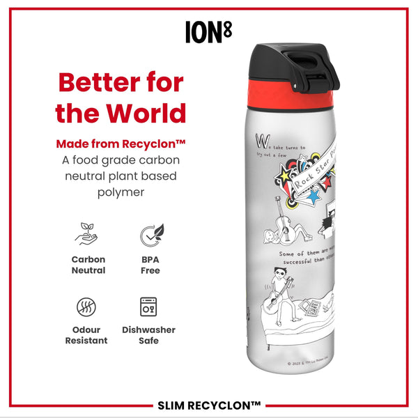 Tom Gates x ION8 Water Bottle, Recyclon, Rockstar, 500ml (18oz)