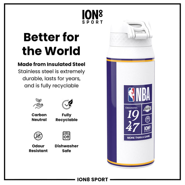 NBA x ION8, Insulated Steel Bottle, LA Lakers, 750ml (24oz)