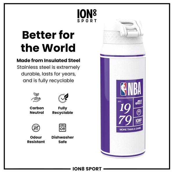 NBA x ION8, Insulated Steel Bottle, Utah Jazz, 750ml (24oz)