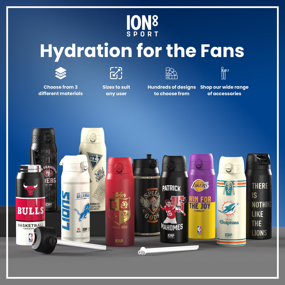 NBA x ION8, Insulated Steel Bottle, Utah Jazz, 750ml (24oz)