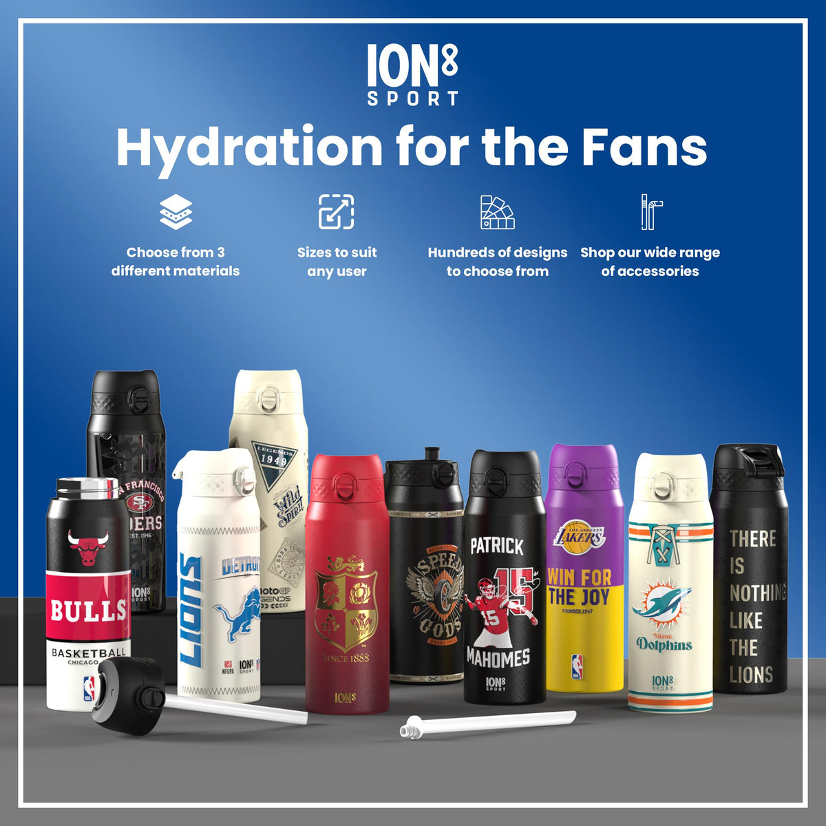 NBA x ION8, Insulated Steel Bottle, Brooklyn Nets, 750ml (24oz)