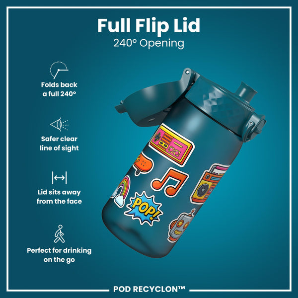 Leak Proof Kids Water Bottle, Recyclon, Stickers, 350ml (12oz)
