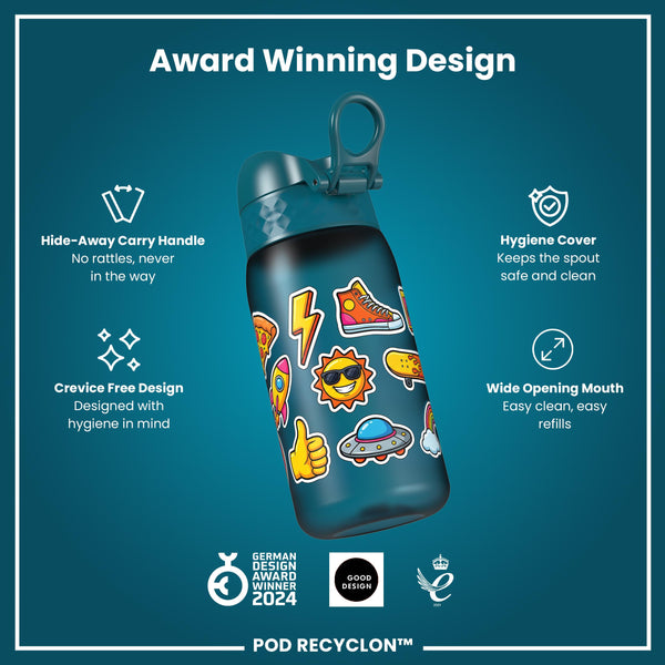 Leak Proof Kids Water Bottle, Recyclon, Stickers, 350ml (12oz)