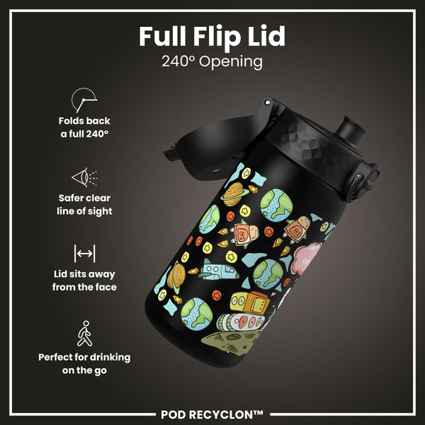 Leak Proof Kids Water Bottle, Recyclon, Space, 350ml (12oz)