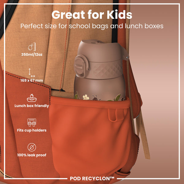 Leak Proof Kids Water Bottle, Recyclon, Cherries, 350ml (12oz)