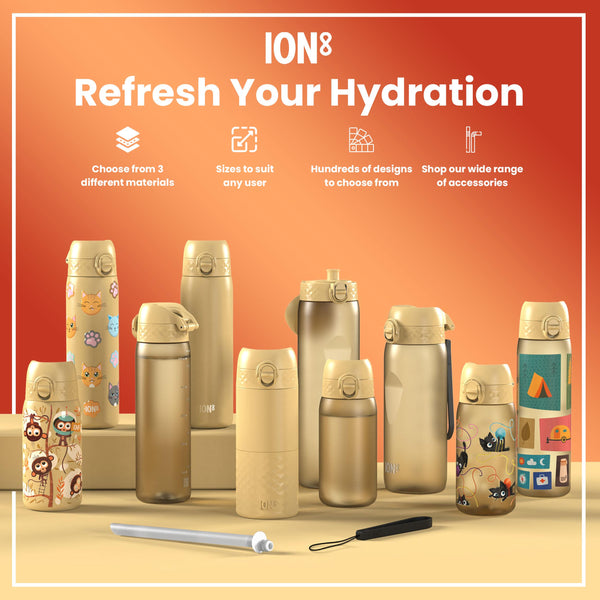 Leak Proof Slim Water Bottle, Recyclon, Construction, 500ml (18oz)