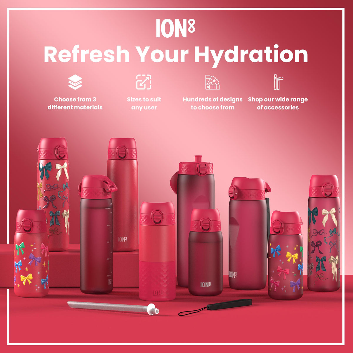 Bottle, Recyclon, Viva Magenta, 750ml