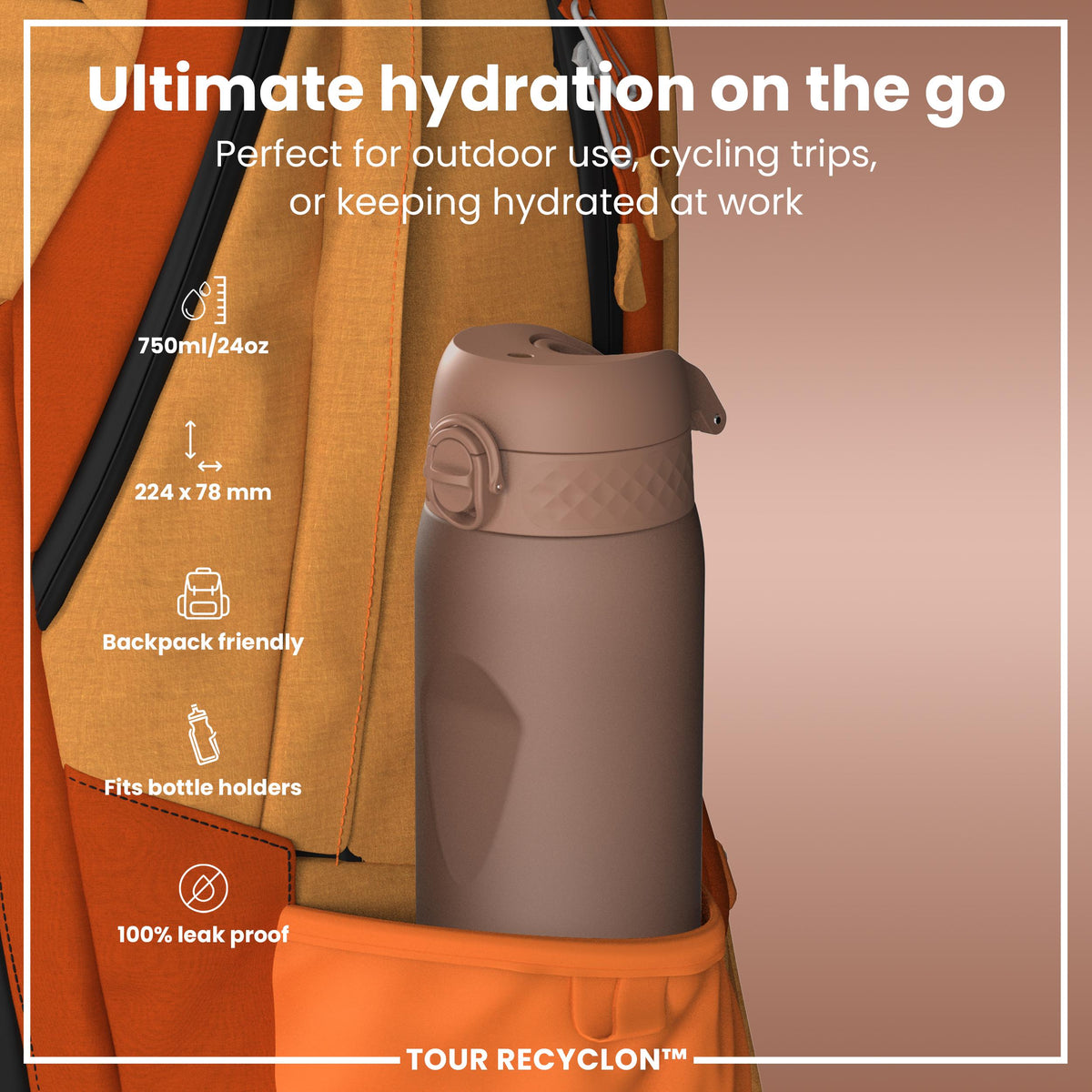 Bottle, Recyclon, Mocha Mousse, 750ml
