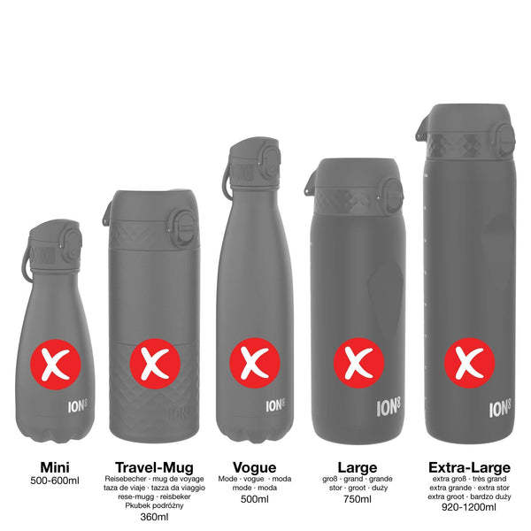 Leak Proof Water Bottle Accessory, Replacement Lid, Hearty Orange, Small / Medium