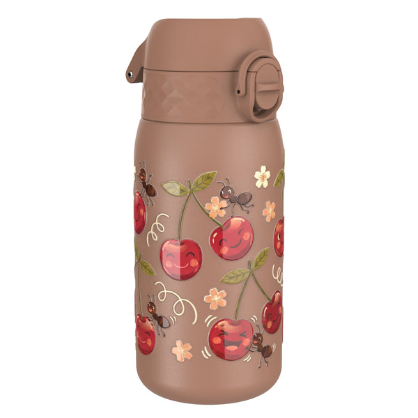 Leak Proof Water Bottle, Stainless Steel, Cherries, 400ml (13oz)