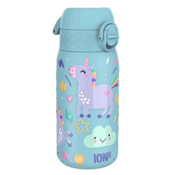 Leak Proof Thermal Steel Water Bottle, Insulated, Blue Unicorns, 320ml (11oz)