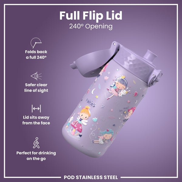 Leak Proof Thermal Steel Water Bottle, Insulated, Fairies, 320ml (11oz)
