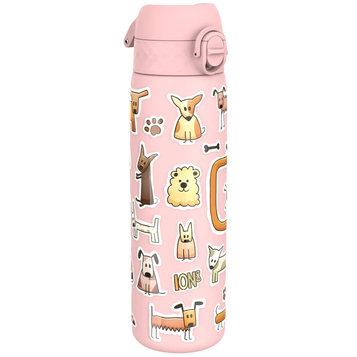 Leak Proof Slim Thermal Water Bottle, Insulated Steel, Dogs, 500ml (17oz)
