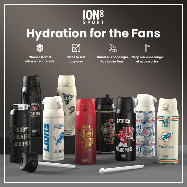 Lions X ION8 Insulated Steel Water Bottle, British & Irish Lions, Heritage, 750ml (24oz)