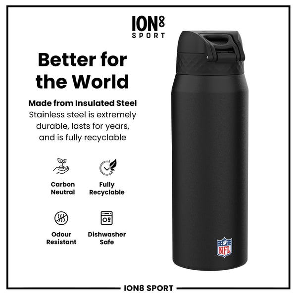 NFL x ION8 Insulated Steel Water Bottle, NFL Bears, 750ml (24oz)