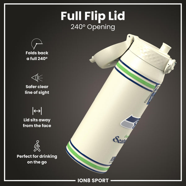 NFL x ION8 Insulated Steel Water Bottle, NFL Seahawks, 750ml (24oz)