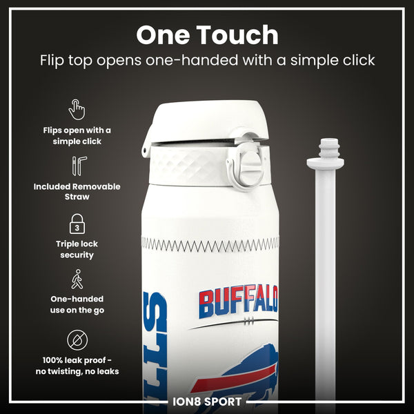 NFL x Ion8 Sports, Insulated Bottle, GameDay Series, Allen Bills, 750ml (24oz)