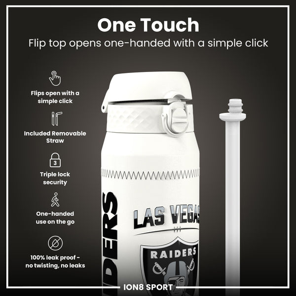 NFL x Ion8 Sports, Insulated Bottle, GameDay Series, Crosby Raiders, 750ml (24oz)