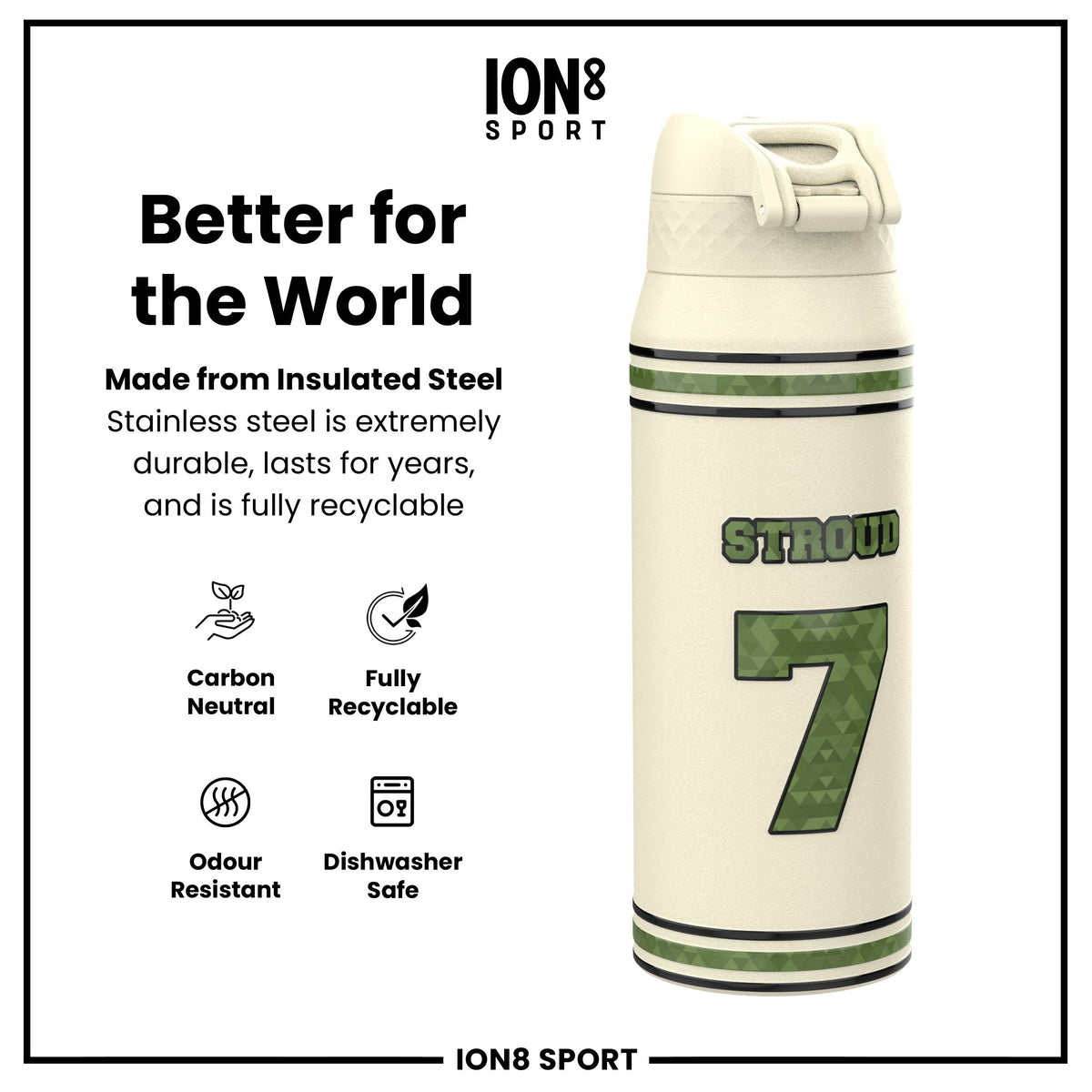 NFLPA x ION8, Insulated Bottle, Icon Series, CJ Stroud, 750ml (24oz)
