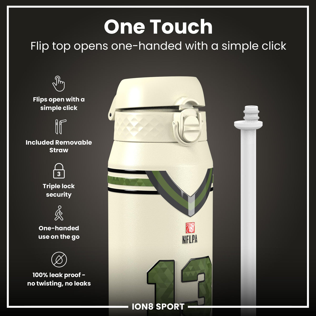 NFLPA x ION8, Insulated Bottle, Icon Series, Mike Evans, 750ml (24oz)