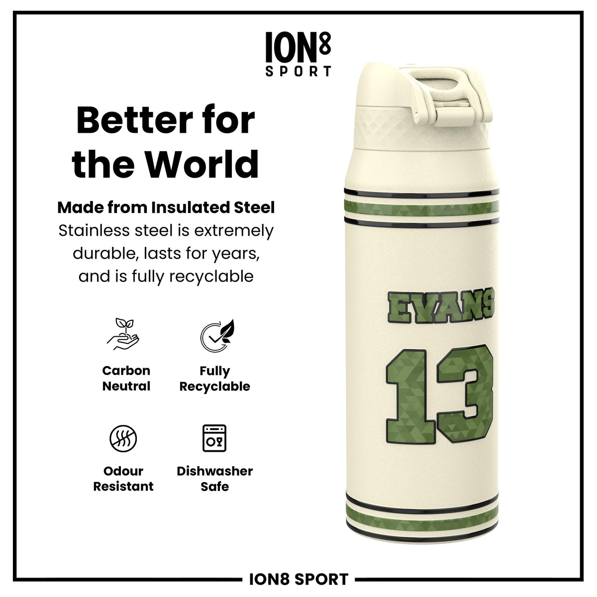 NFLPA x ION8, Insulated Bottle, Icon Series, Mike Evans, 750ml (24oz)