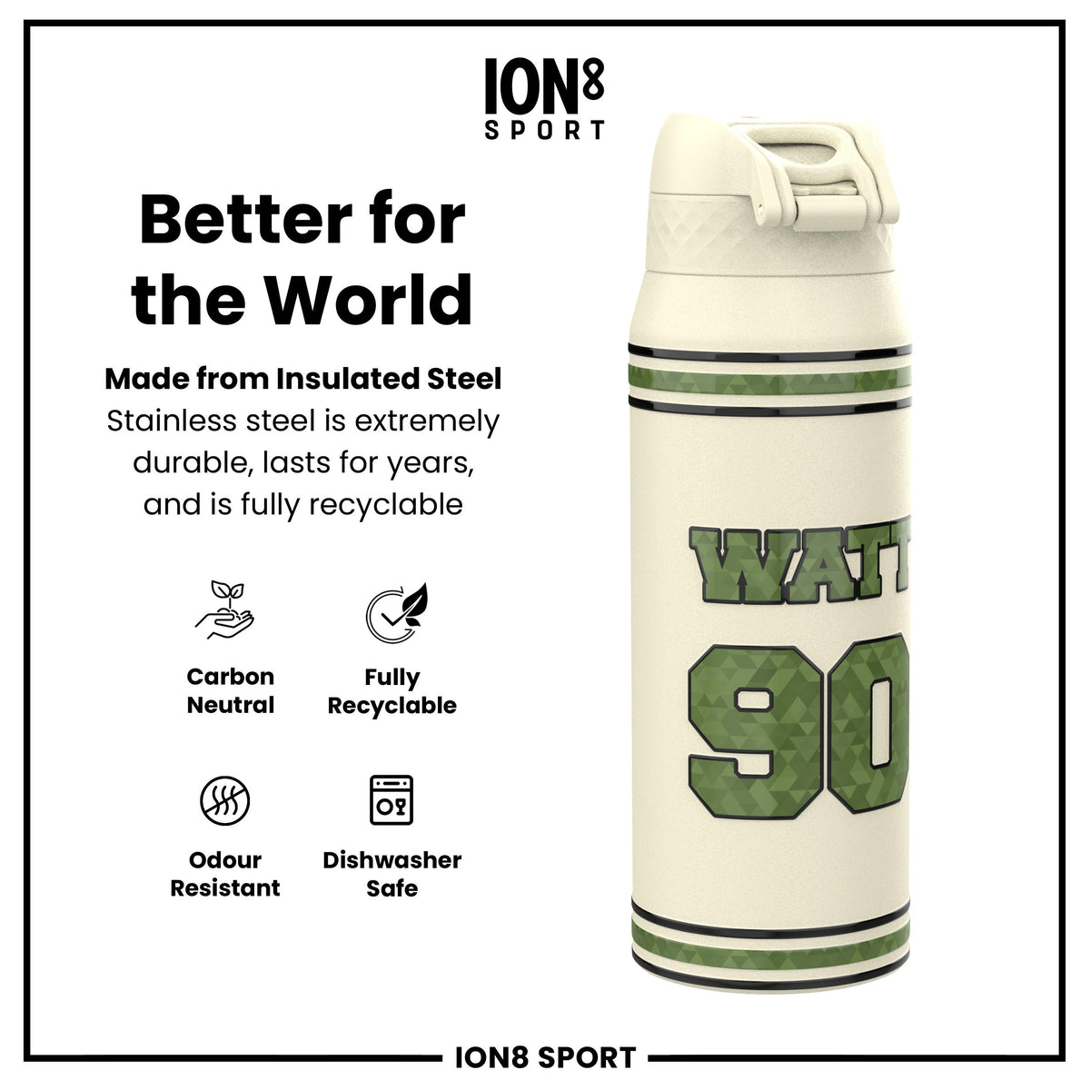 NFLPA x ION8, Insulated Bottle, Icon Series, TJ Watt, 750ml (24oz)