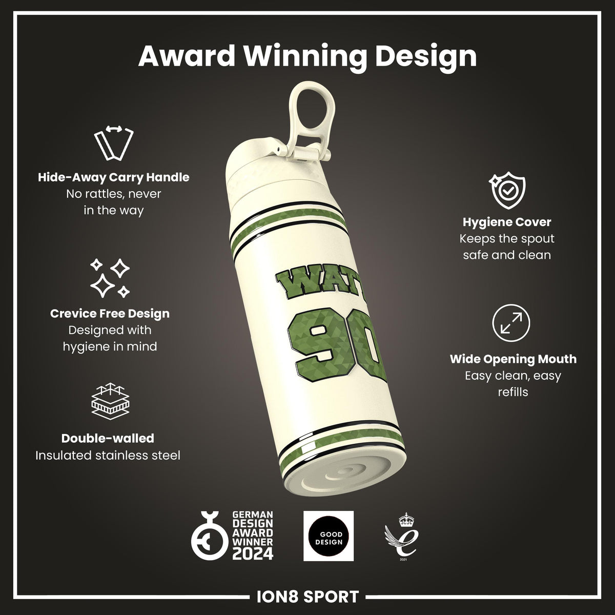 NFLPA x ION8, Insulated Bottle, Icon Series, TJ Watt, 750ml (24oz)