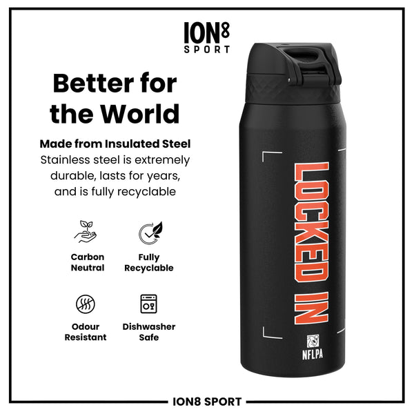 NFLPA x ION8, Insulated Bottle, Locked In Series, Joe Burrow, 750ml (24oz)