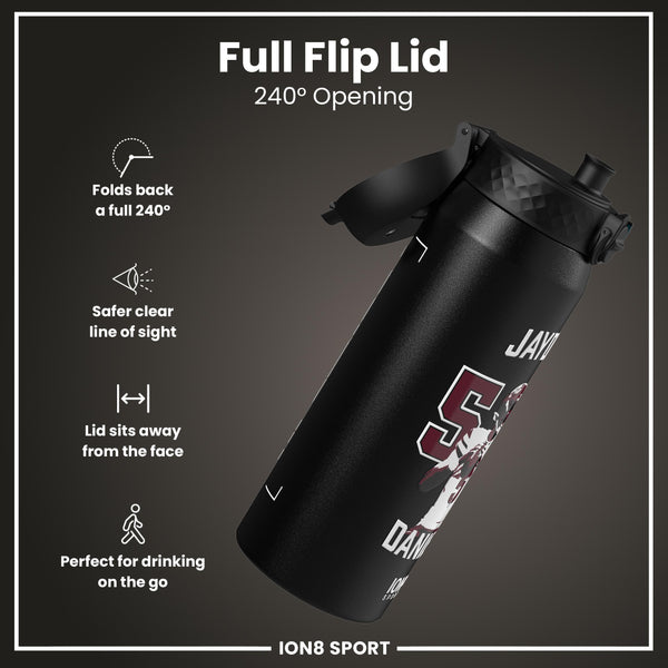 NFLPA x ION8, Insulated Bottle, Locked In Series, Jayden Daniels, 750ml (24oz)