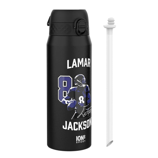 NFLPA x ION8, Insulated Bottle, Locked In Series, Lamar Jackson, 750ml (24oz)