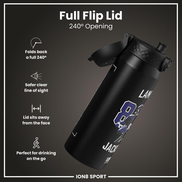 NFLPA x ION8, Insulated Bottle, Locked In Series, Lamar Jackson, 750ml (24oz)