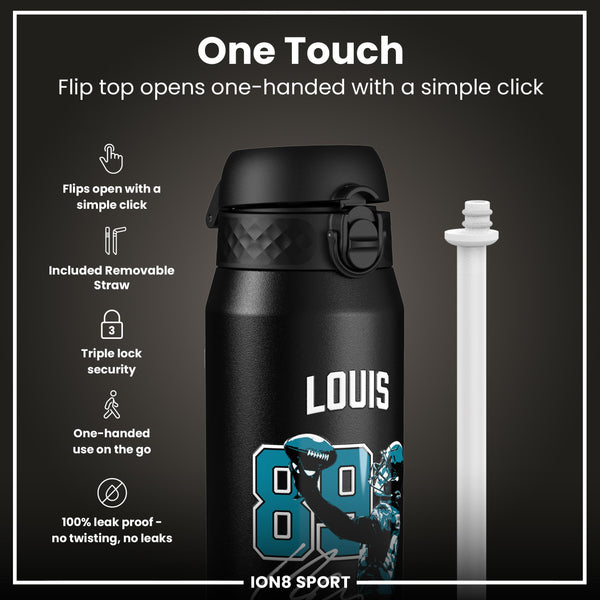 NFLPA x ION8, Insulated Bottle, Locked In Series, Ress-Zammit, 750ml (24oz)