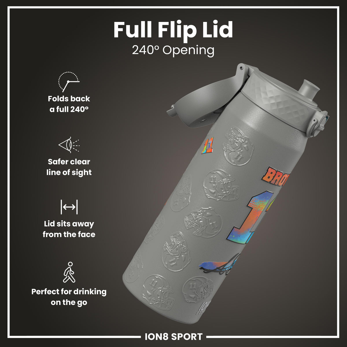 NFLPA x ION8, Insulated Bottle, Signature Series, AJ Brown, 750ml (24oz)