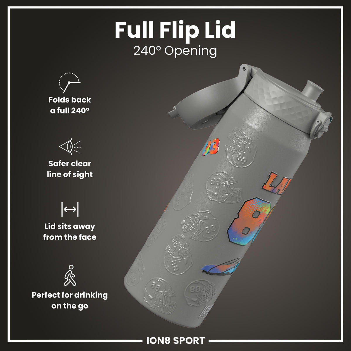 NFL x Ion8 Sports, Insulated Bottle, Signature Series, CeeDee Lamb, 750ml (24oz)