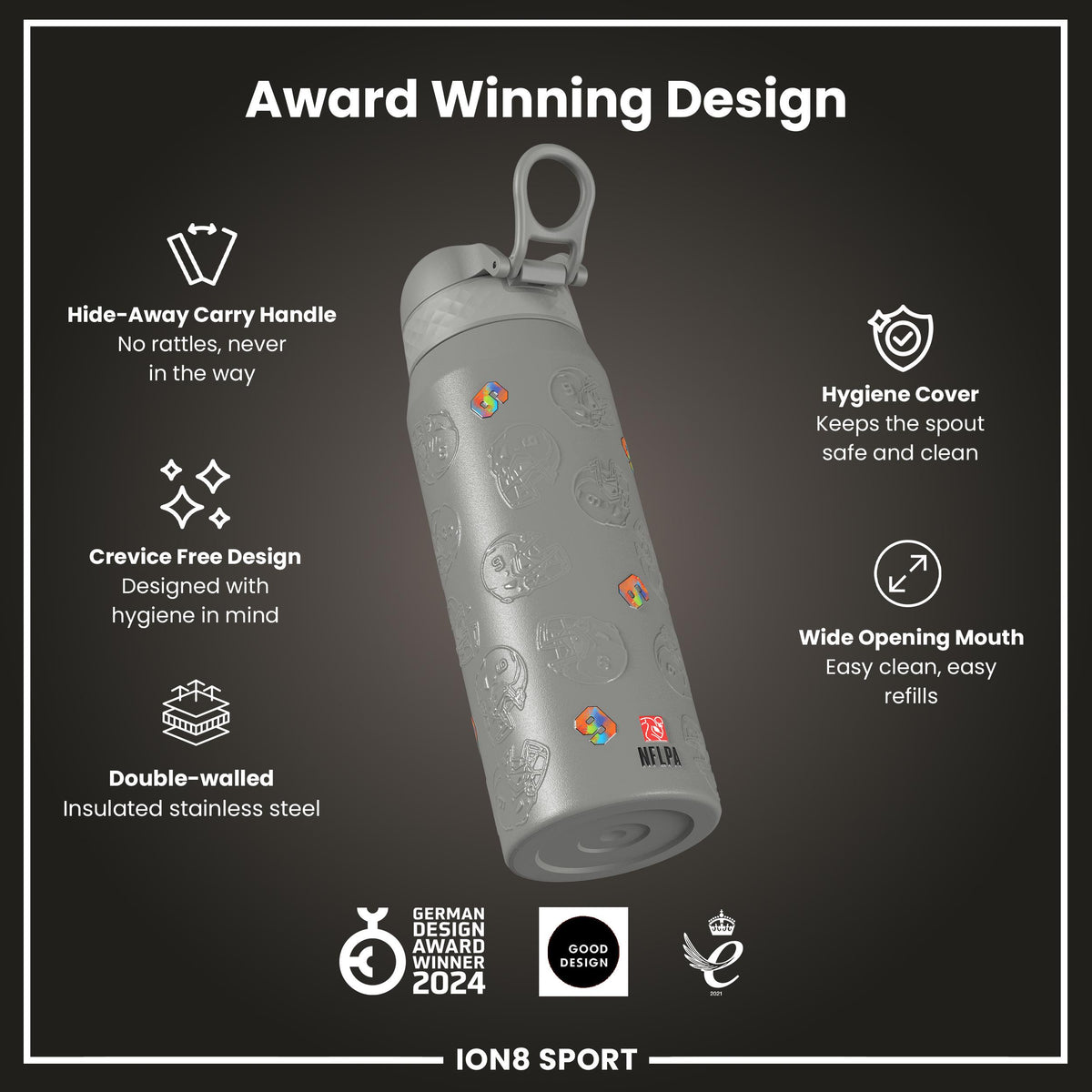 NFLPA x ION8, Insulated Bottle, Signature Series, Joe Burrow, 750ml (24oz)