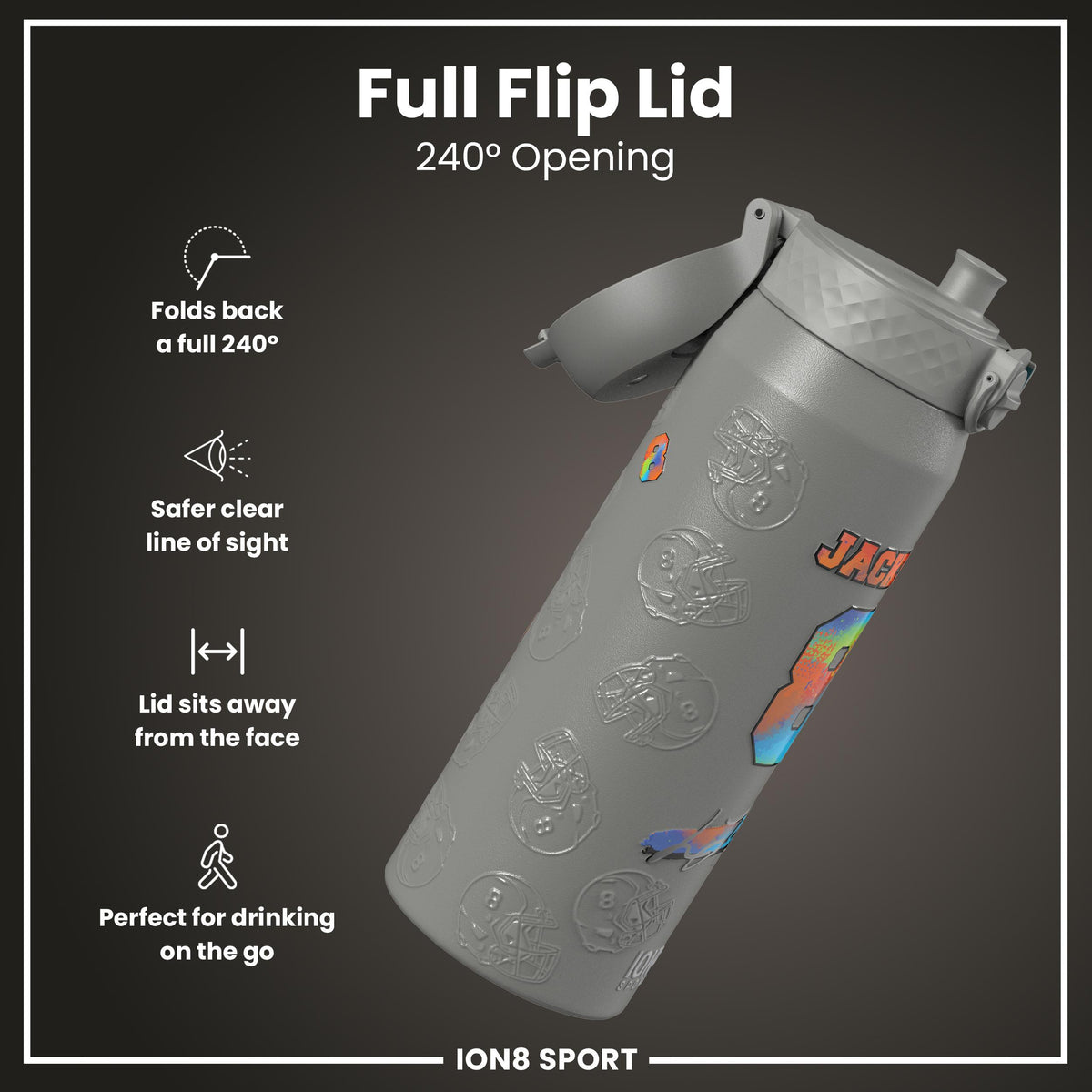 NFLPA x ION8, Insulated Bottle, Signature Series, Lamar Jackson, 750ml (24oz)