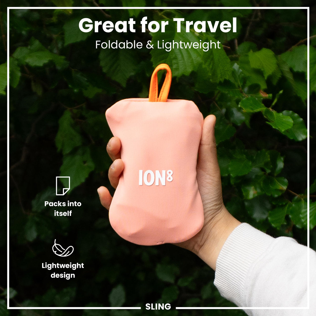 Lightweight, Sling Bottle Bag, Coral